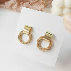 Retro Circles Stud Earring