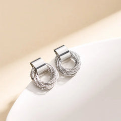 Retro Circles Stud Earring