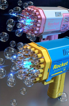 Kids Mini 40-Hole LED Bubble Gun: Bring Summer Fun to Life!