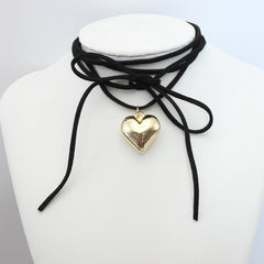 Goth Black Heart Pendant