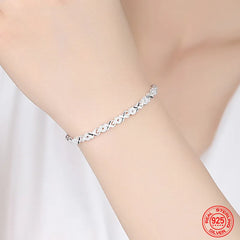 Sterling Silver Fashion Multiple Styles Bracelet Chain For Women Fashion Wedding Party Beautiful Jewelry Gift