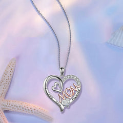 Heart Mom Double Love Mother Necklace